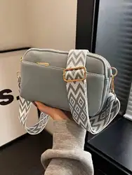 Simple Solid Color Crossbody Bag,Fashionable PU Shoulder Bag, Women Casual Handbag with Phon E Wallet