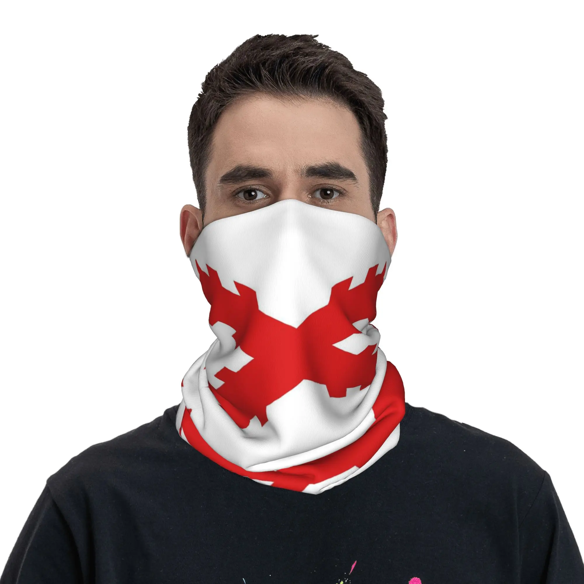 Spanish Legion Spain Burgundy Cross Bandana Neck Gaiter Printed Magic Scarf Warm Cycling Scarf Outdoor Sports Unisex Breathable