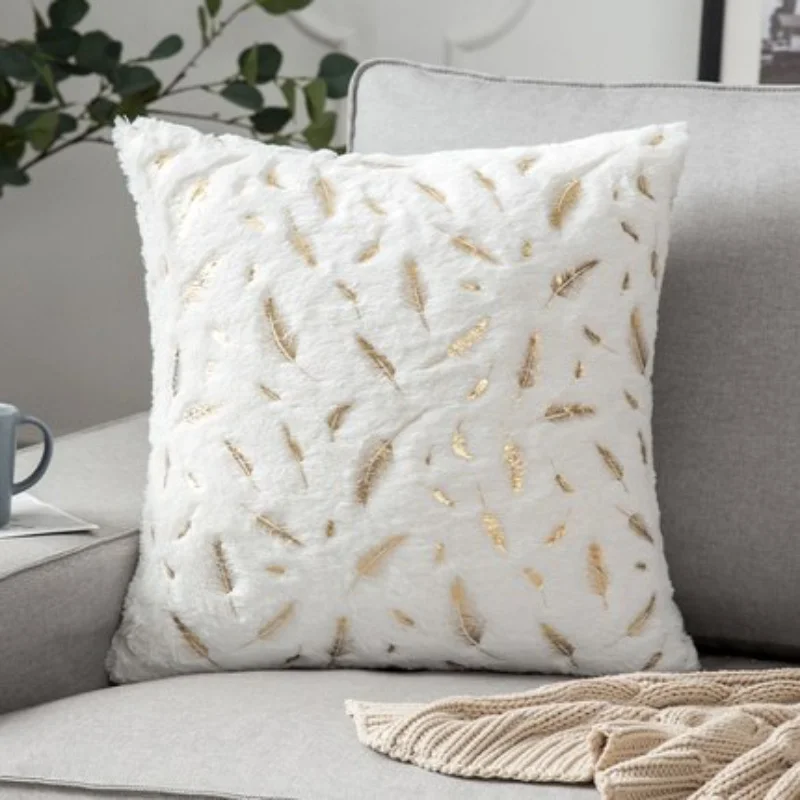 

Cushion Cover Feather Fur Upholstery Cushion Pillowcase Wholesale Home Bedroom Decorative Pillowcase Sofa Pillowcase