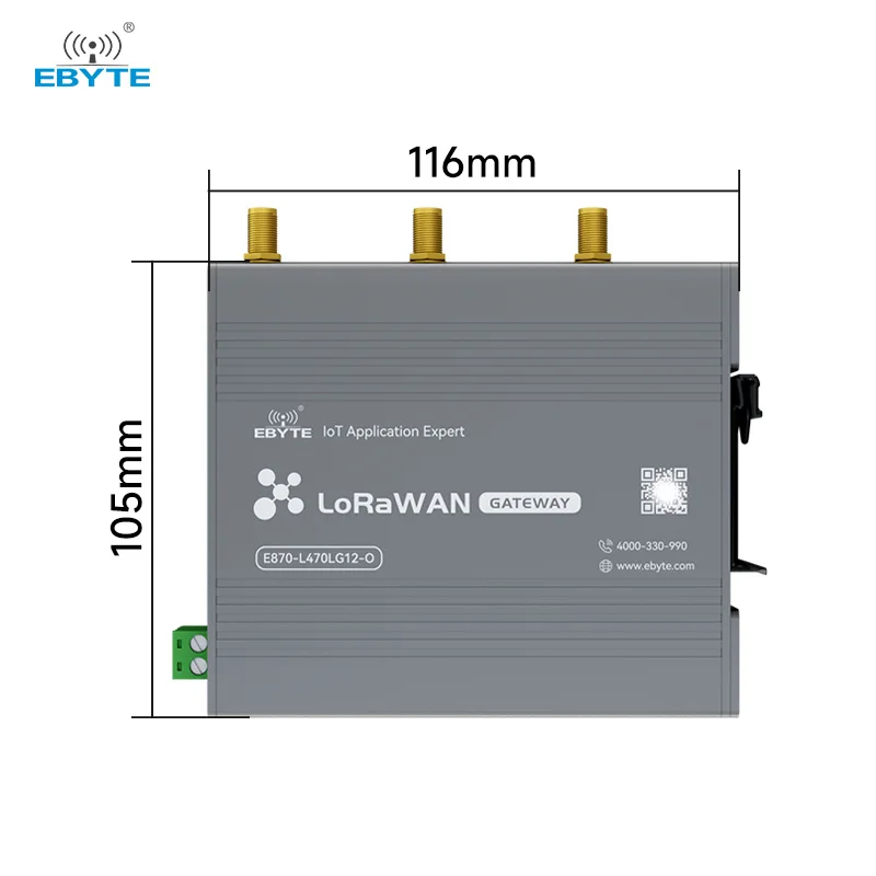 E870 O Series LoRaWAN Gateway Industrial-grade Multi-channewireless Gateway Half-duplex LoRa 470/868/915MHz 27dBm 3km