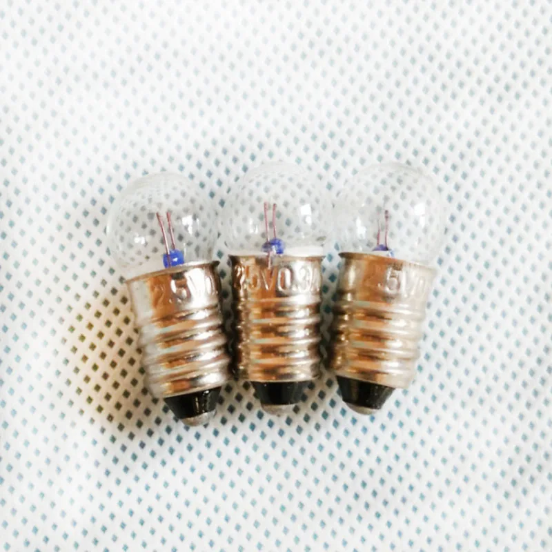 10PCS Miniature Round 0.3A 1.5V 2.5V 3.8V Small light cannon for student experiment Small Light Bulbs Beads
