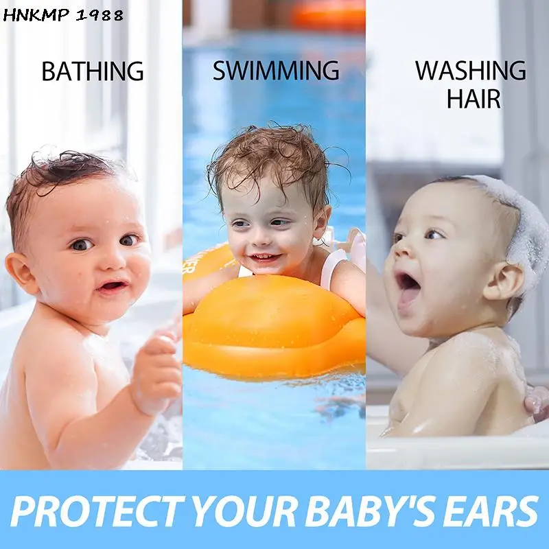 30Pcs Plastic Waterproof Ear Protector For Baby Swimming Cover Caps Salon Hairdressing Dye Shield Protection Shower Cap Tool