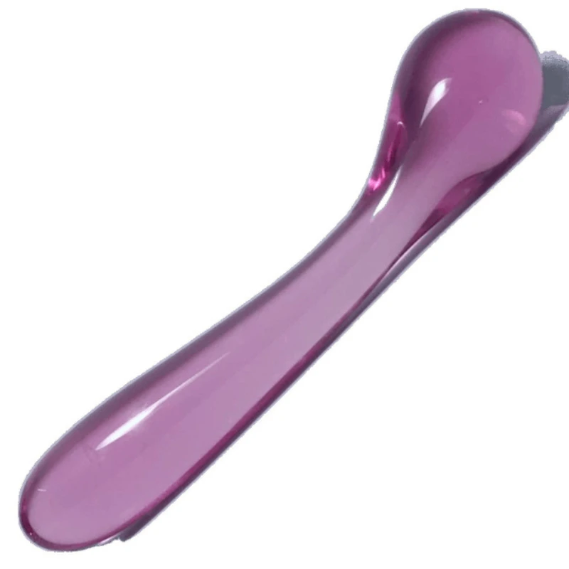 Dildo de Vidrio Rosa, Varita Transparente de Pyrex, Masajeador de Próstata, Tapón Anal Largo de Cristal, Juguetes Sexuales Benwa para Mujeres