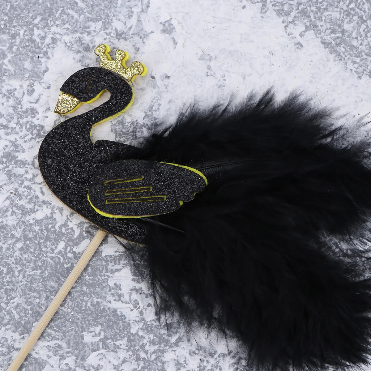 

5Pcs Swan Wing Cake Picks Black Creative Cupcake Topper Party Supplies Wedding Birthday Decoration Cupcake Topper