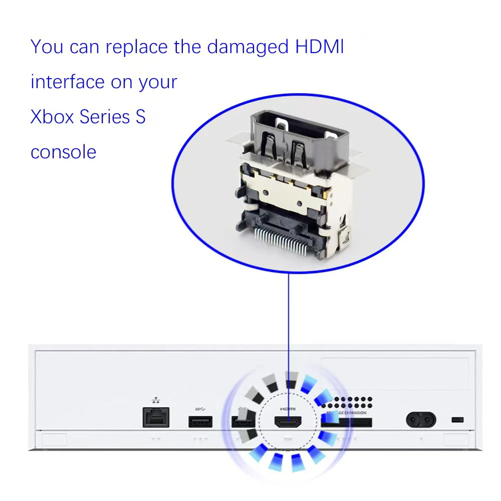 Оригинальный разъем для XBOX серии S X HDMI-совместимый порт, интерфейсный разъем, замена для XBOX ONE Slim X