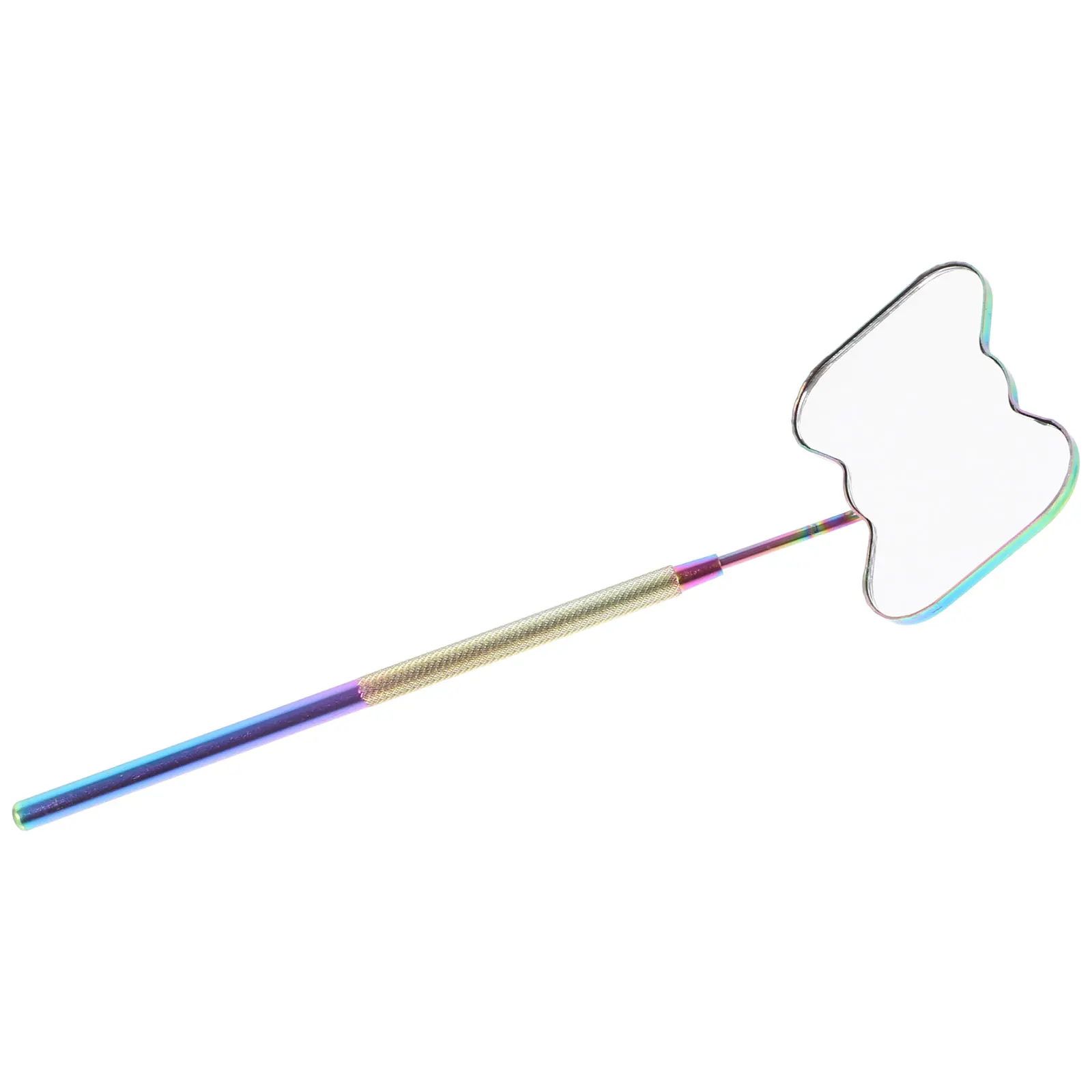 Accessoires d'extension de miroir de cils Anti-buée, papillon portatif en acier inoxydable pour le maquillage