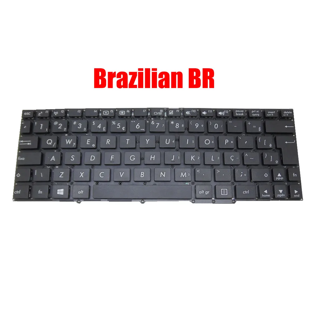 Laptop-Tastatur für ASUS R104TA R104TAF R104TAL R104TAM R104TAR Y100TAF Schwarz ohne Rahmen BE\BR\LA\UK\US