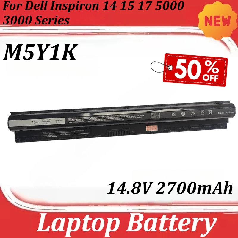 

M5Y1K 14.8V 2700mAh Battery for Dell Inspiron 14 15 17 5000 3000 Series 5559 3451 3558 3567 5755 5756 5458 GXVJ3 453-BBBQ HD4J0