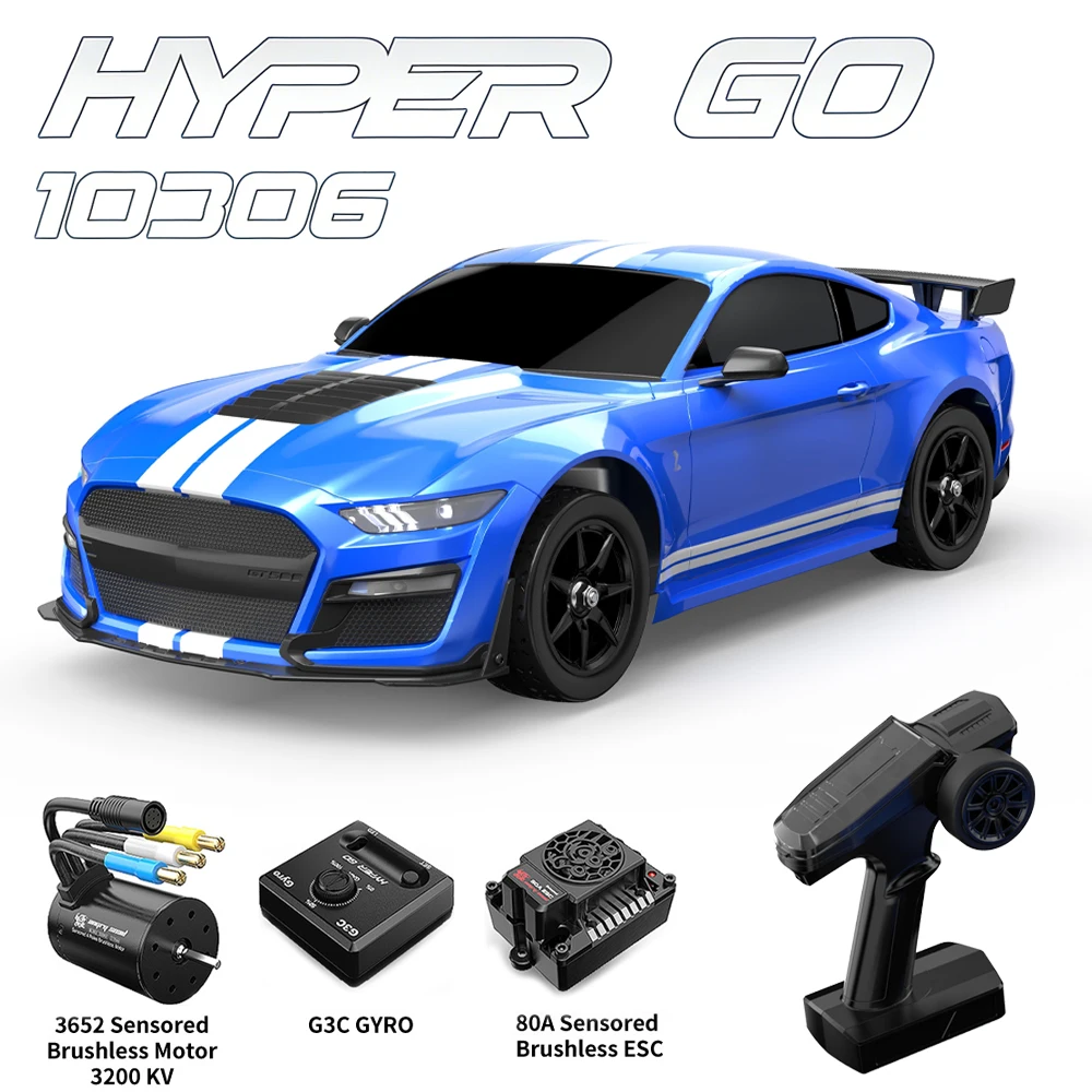 

Радиоуправляемая дрифт-машина MJX Hyper Go 10306 1/10 GT500, 2S, 47 км/ч, высокоскоростная модель для раллийных гонок, игрушка для детей и взрослых