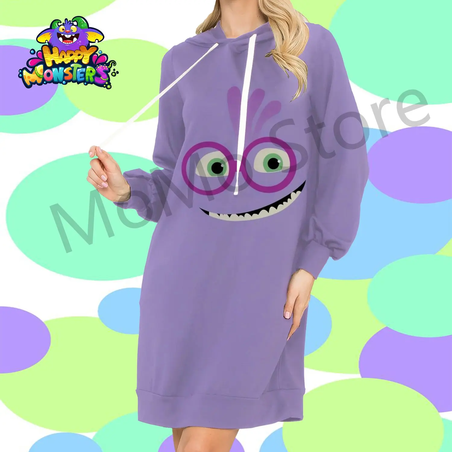 Women's Hoodie Dress Disney Monsters Inc. Kawaii Lovely High Quality Ladies Fashion Streetwear 2024 Hoodies Pullovers Winter New