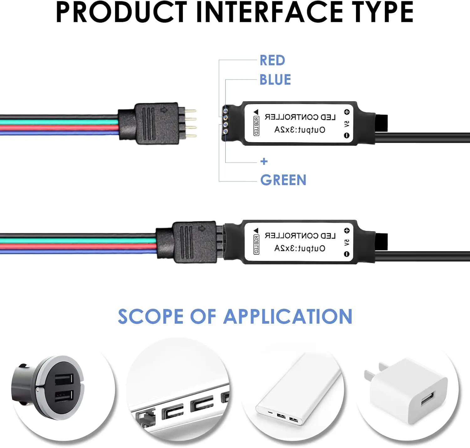 USB 5V mini 24key 4Pin RGB LED Strip Light RF Controller Control Cable Remote Dimmer for 5050 3528 2835 led Strip