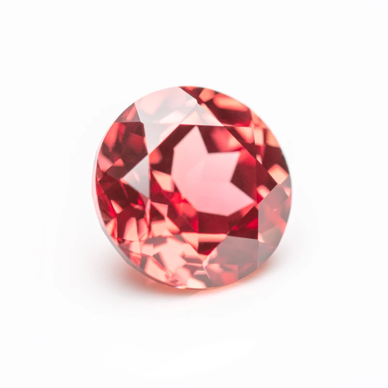 Top Lab Grown Sapphire Circular Sunset Red VVS1 Perfect Charms Beads Diy for Jewelry Making Materials Selectable AGL Certificate