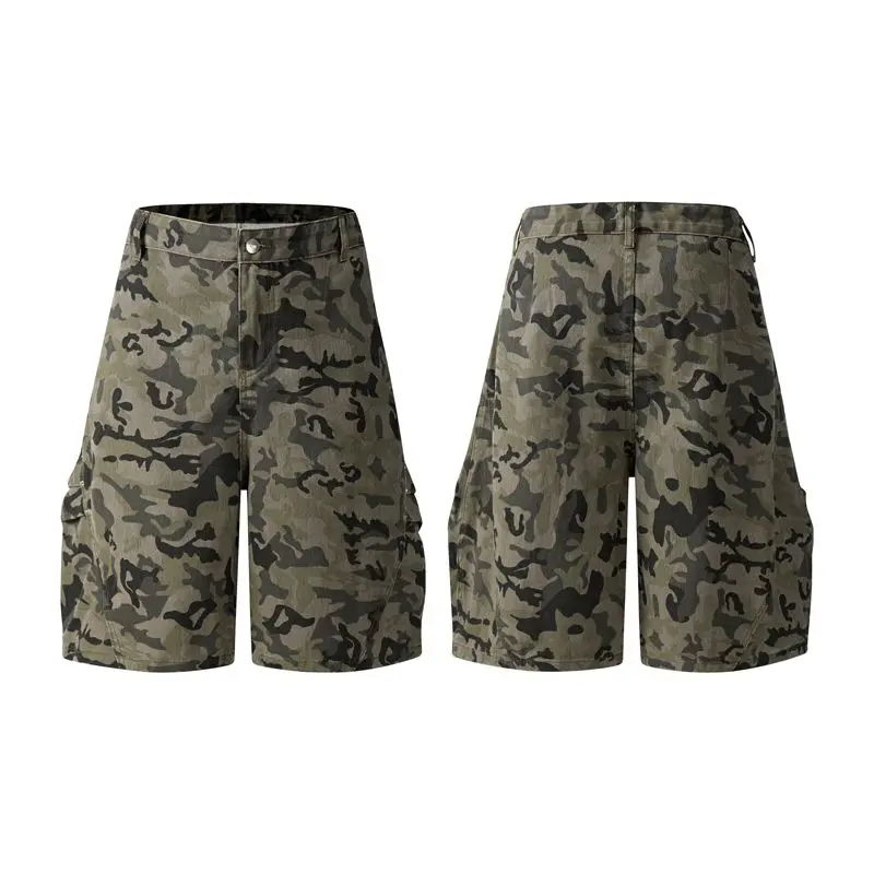 

Fearom American Retro Camouflage Work Pants Men's Straight Leg Wide Leg Design Casual Trousers Autumn Faion Brand