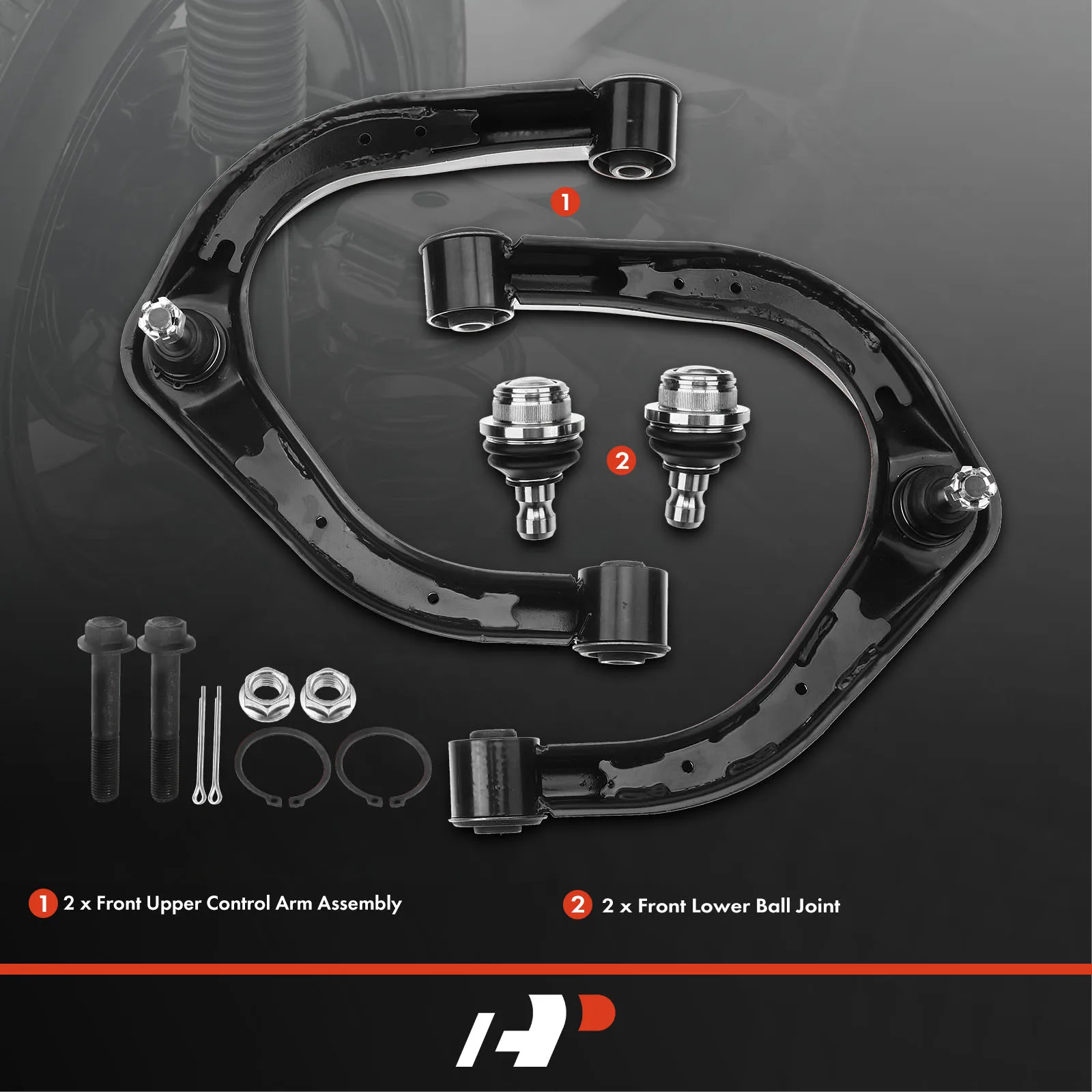 A-Premium 4x Front Upper Control Arms & Ball Joints for Nissan Titan 2004-2015 Armada 2005-2015 Infiniti QX56 2004-2010
