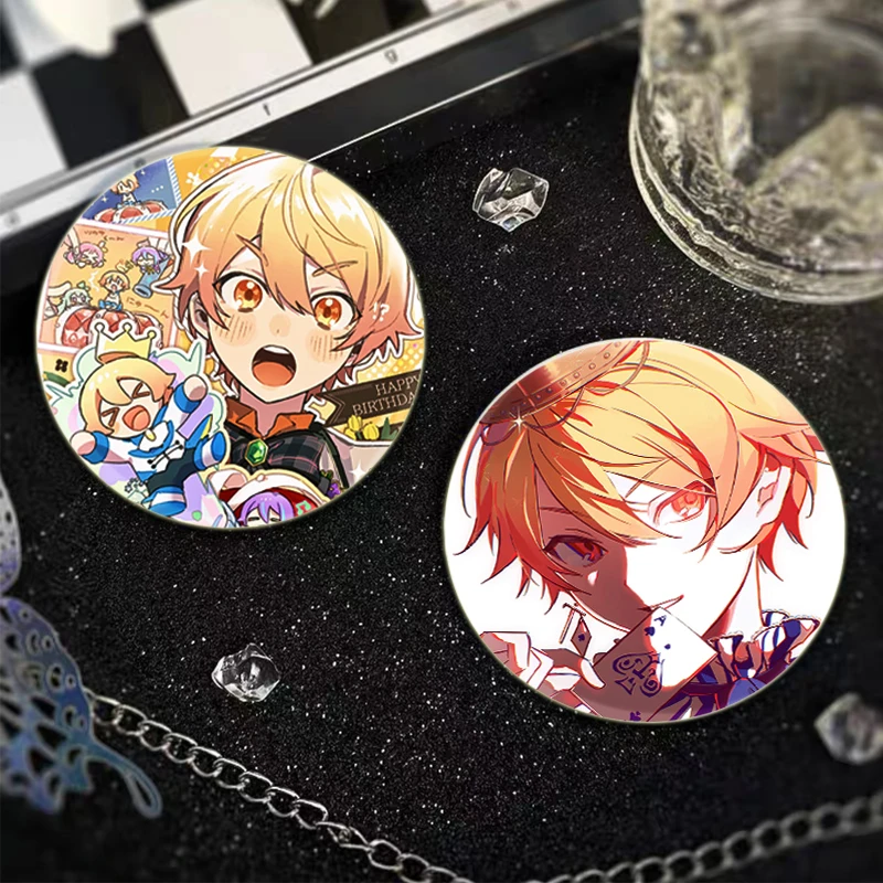 44mm Tenma Tsukasa Anime Figure Badge Singer Cosplay Game Brooches Cartoon Cute Exquisite Enamel Pins for Backpack Gifts Jewelry