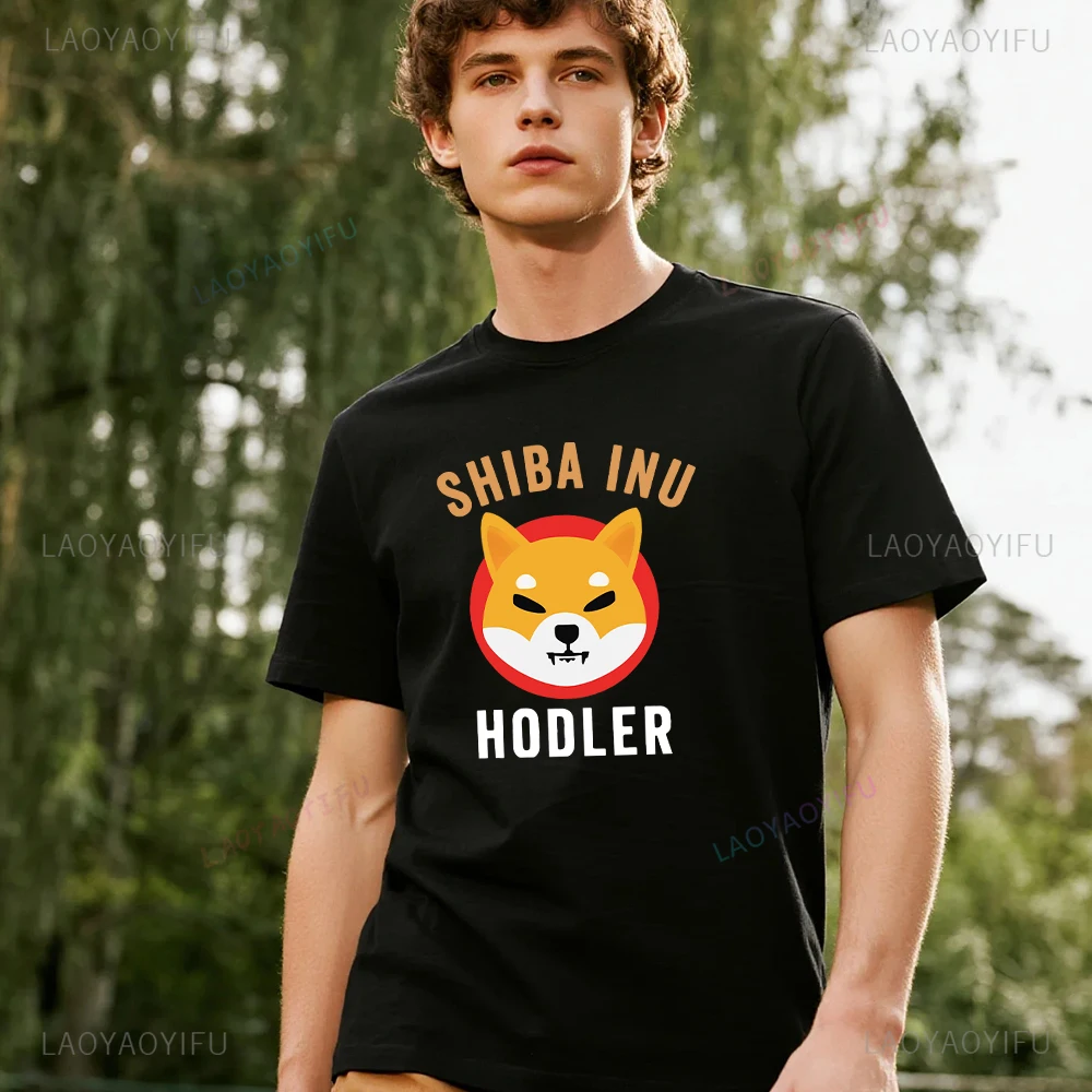 

Shiba Inu Token Crypto Shib Army Hodler Coin Graphic T Shirts Funny Cotton Men's Clothing Summer Unisex Tops Ropa Hombre