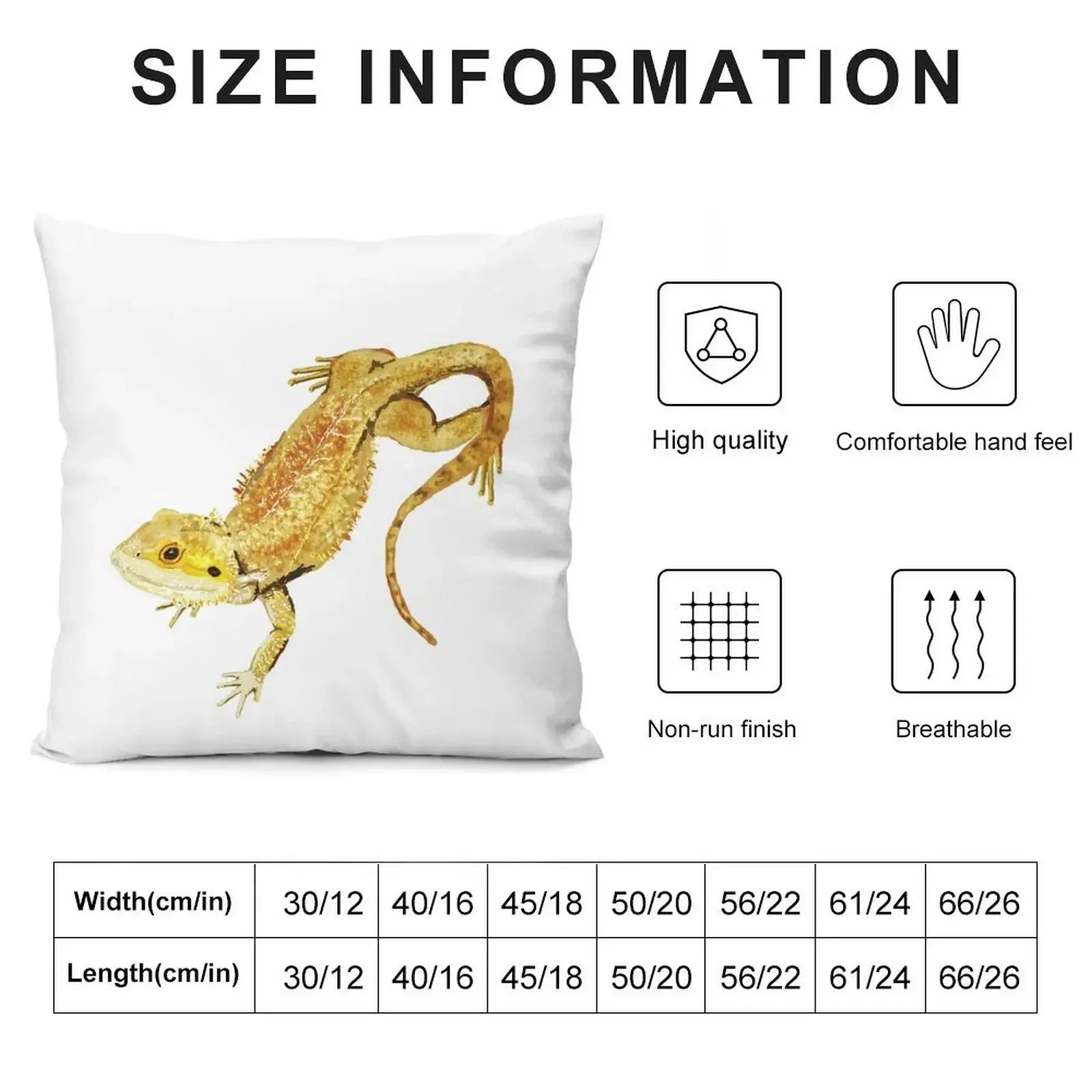 Bearded Dragon Lizard Throw Pillow pillowcases for sofa cushions home decor items pillow