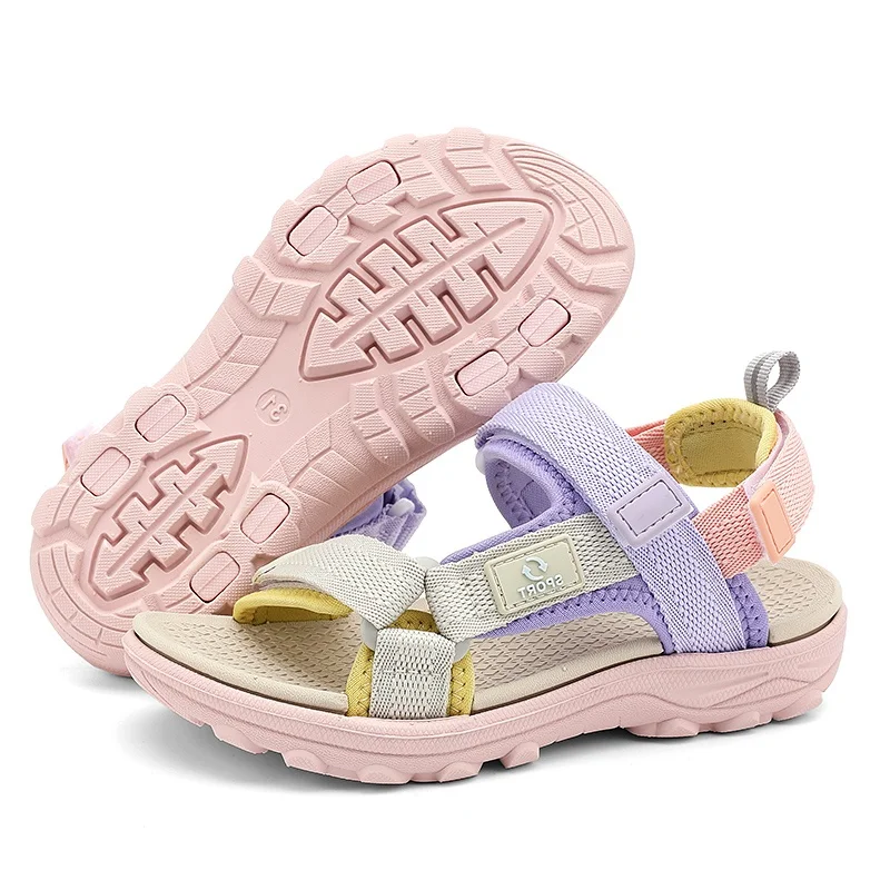 

Летние детские сандалии, дышащие спортивные сандалии для девочек, нескользящая обувь на мягкой подошве, уличная пляжная обувь, детские повседневные сандалии, размер 30-38