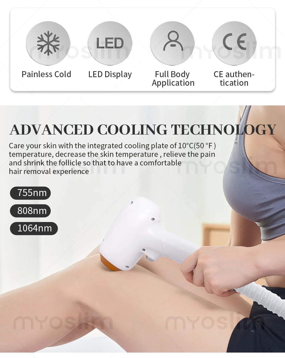 

Diode Laser Hair Removal Machine 3 Wavelength Germany High Quality 808 1064Nm Portable Painless Powerful Professional