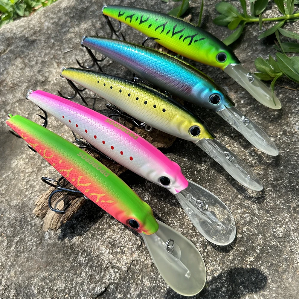 PROBEROS 1 Stück 19 cm 53 g großer Minnow-Köder, zum Angeln mit mehreren Arten, Laser-Kunstköder, Salzwasser-Langwurf-Trolling-Wobbler – Detail 2