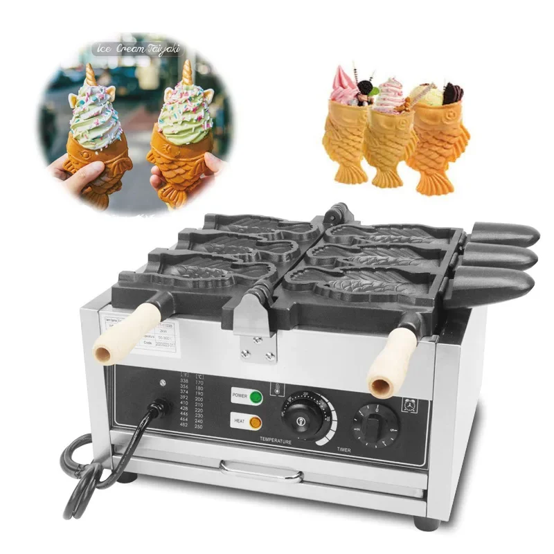 Commercial electric heating 5-hole opening snapper burner Internet celebrity Japanese ice cream fish cake machine