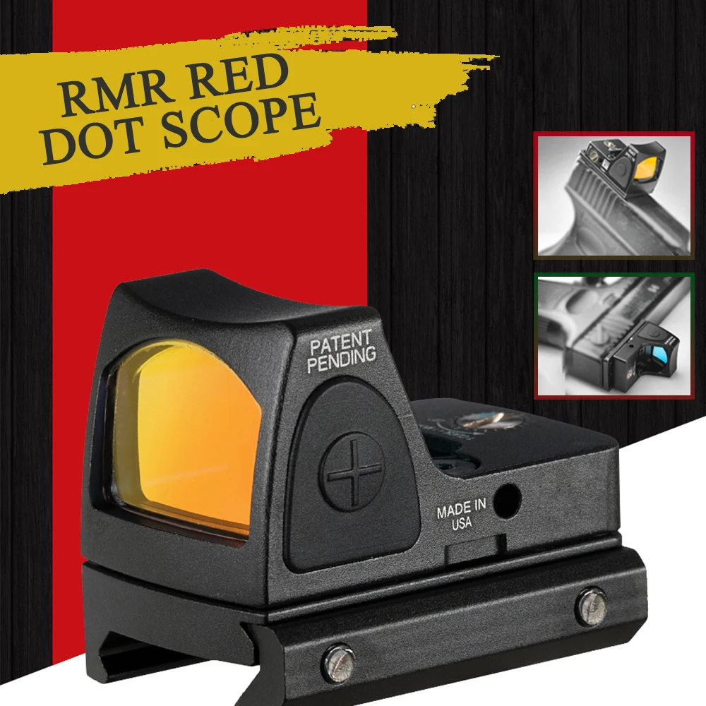 

Tactical RMR Red Dot Sight 20mm Rail Mount Shunting Red Dot Scope for Glock Pistol Handgun Airsoft Pistol Hunting Accessory