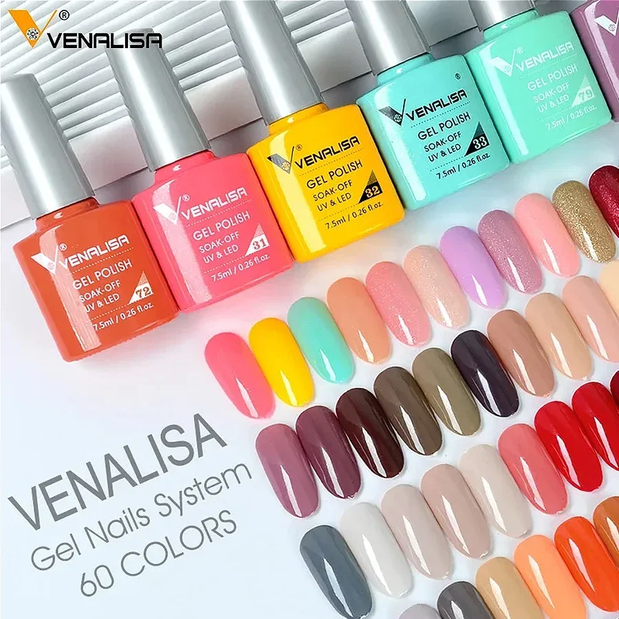 Venalisa Luxury Color Gel Nail Polish Lacquer - Soak off UV LED Long Lasting Super Gel Varnish Affordable Price Nail Gel