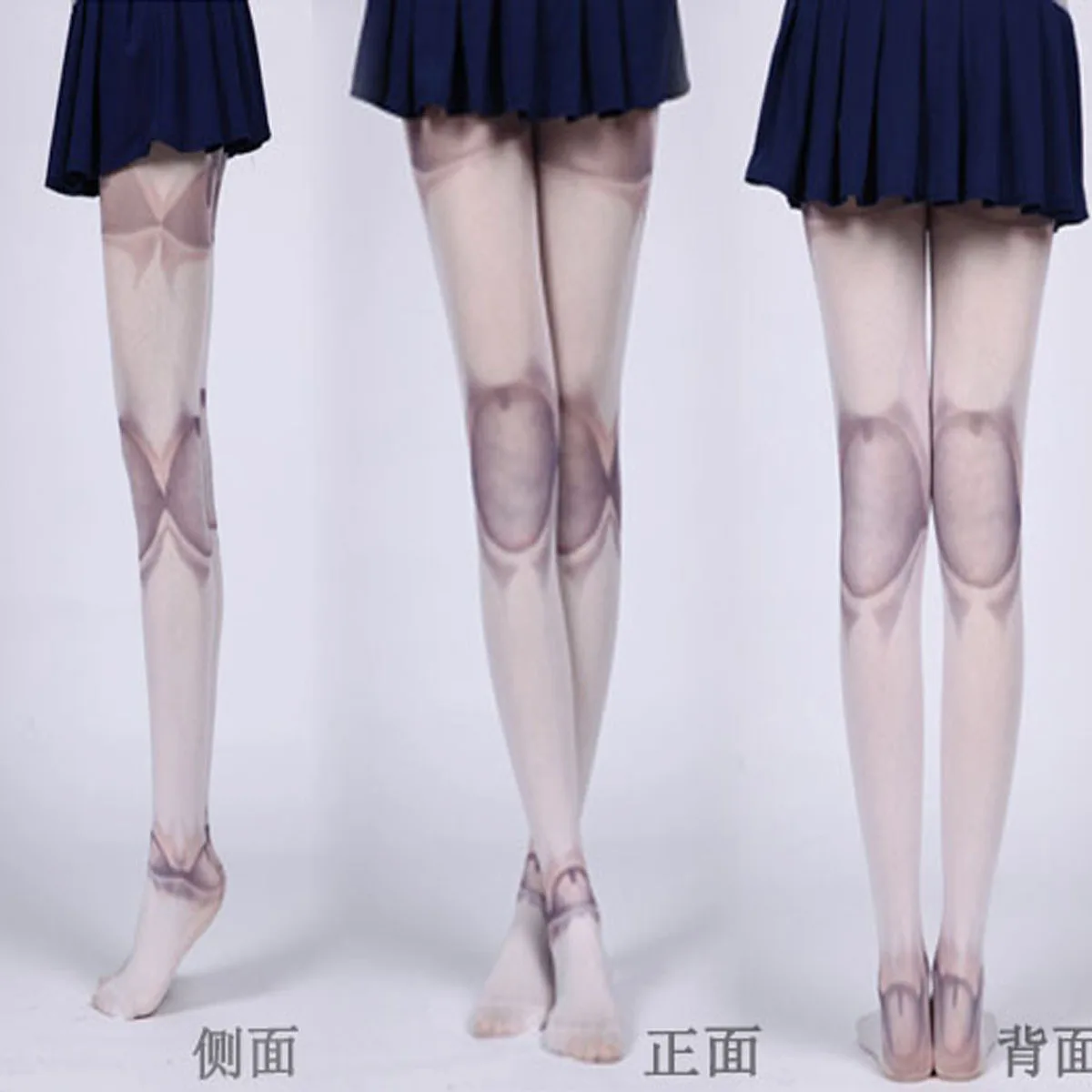 Lolita Pantyhose For Women Japanese Gothic Anime Jointed Doll Style 3D Print Tights Cosplay Stocking Female Harajuku Long Socks