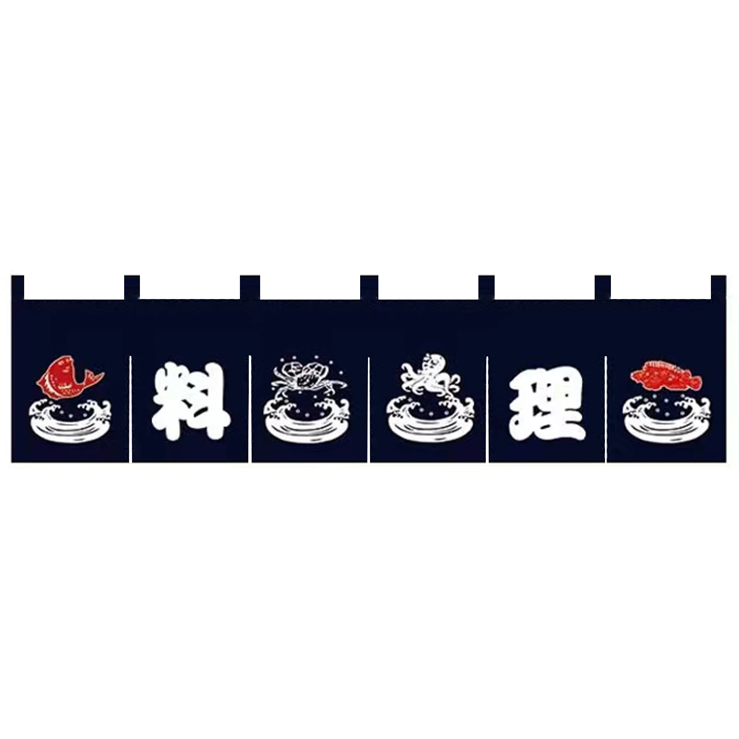 Japanese Restaurant Curtain Doorway Hanging Banner Flags Horizontal Noren Curtain Decoration for Sushi Bar Izakaya