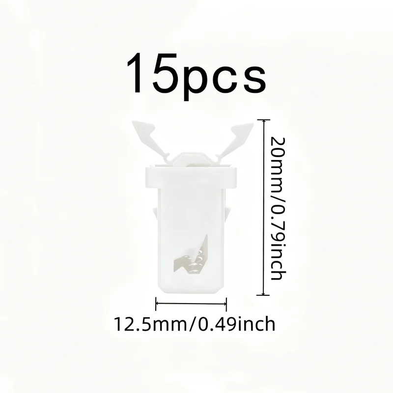 15 pcs Spring Locking Clips with Press-Type Self-Locking, ideal for Kitchen Cabinet Doors and Eyeglass Cases