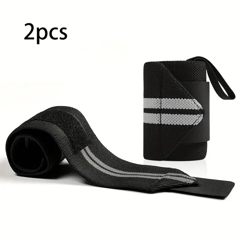 2 Stück elastische Handgelenkbandagen, Handgelenkstütze, Handgelenkbandagen, Schutz-Handgelenkband für Gewichtheben im Fitnessstudio, Fitnessschutz, Langhantel – Detail 5