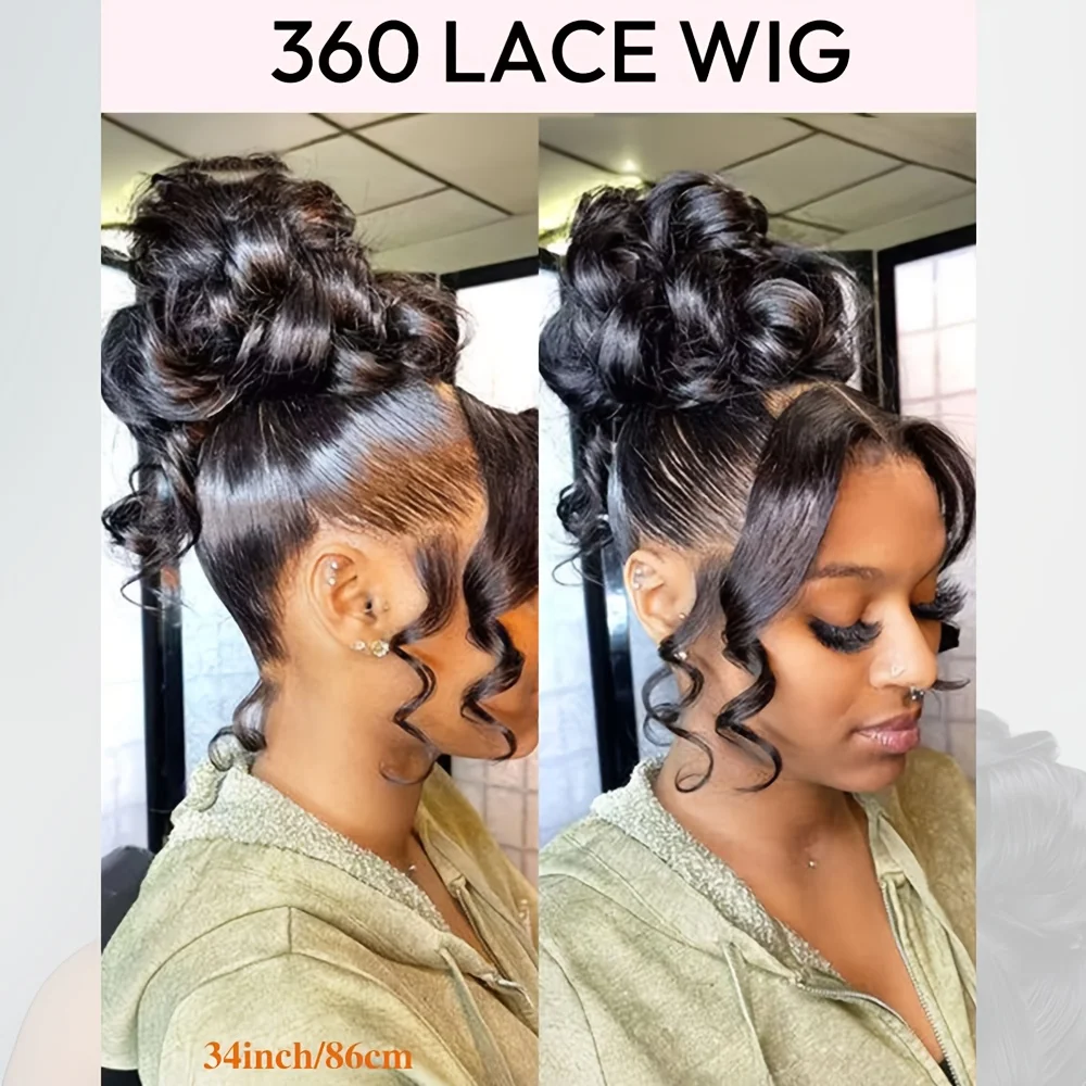 Smilegirl 360 Body Wave Lace Front Wig Human Hair HD Transparent Full Lace Glueless Wig Pre Plucked 220% Density Drawstring for Black Women