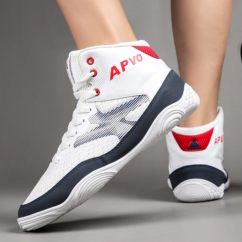 Wear-resistant non-slip gym folding boxing training boots professional new breathable men's and women's wrestling shoes