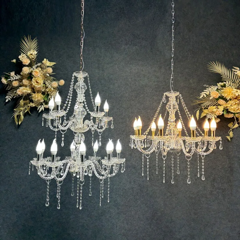 

New wedding props acrylic crystal chandelier luminous road welcome area