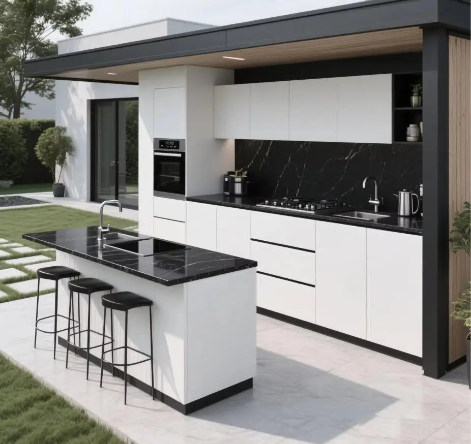 Durable Stainless Steel Modern Kitchen Cabinets for Easy Installation Outdoor Modular Furniture