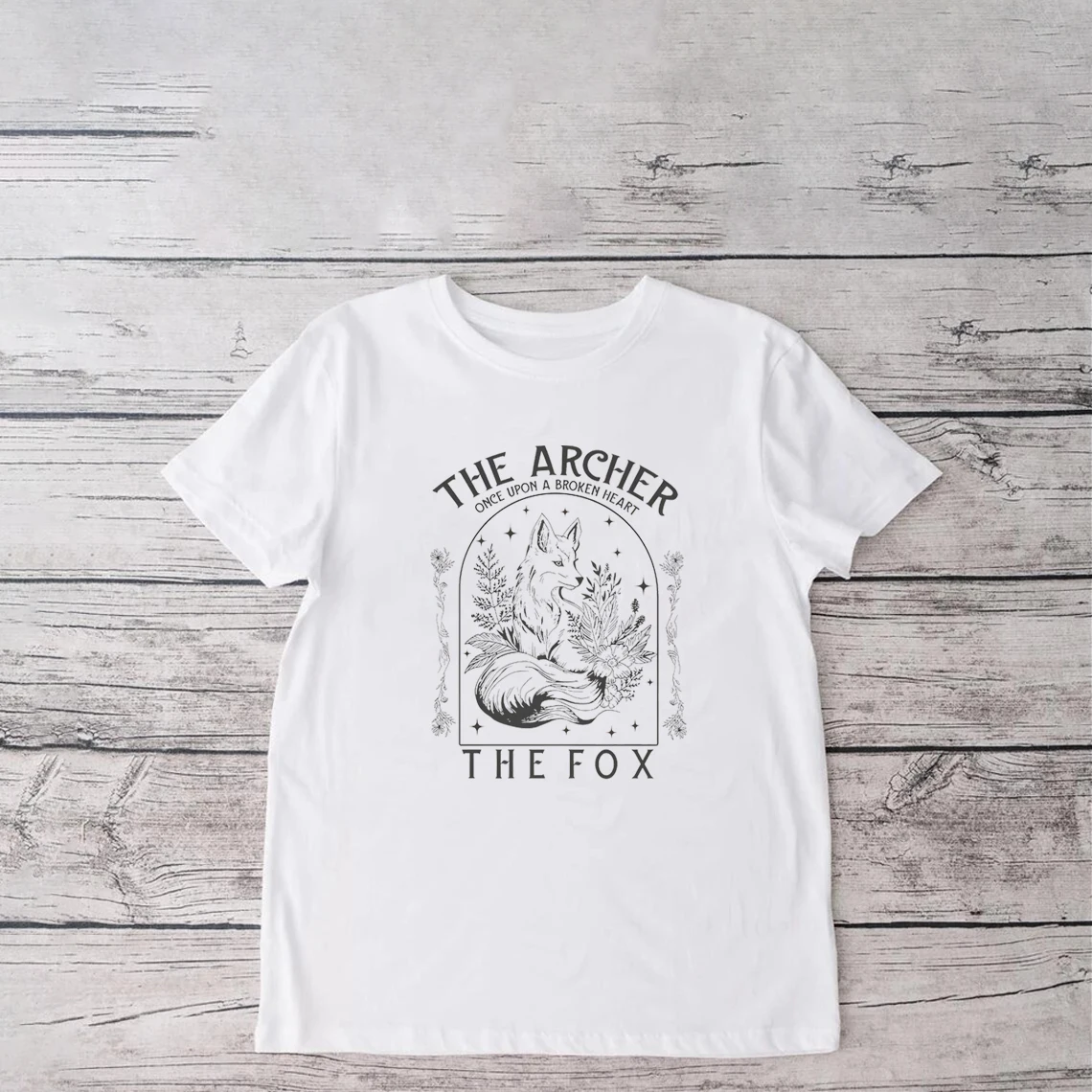 The Archer And The Fox T-shirt Once Upon A Broken Heart Crew Neck Shirt Fantasy Books Jumper Reader Shirt Bookish Shirt Bookworm