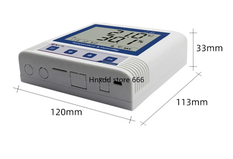 WIFI wireless temperature and humidity meter recorder TCP real-time monitoring and control alarm sensor