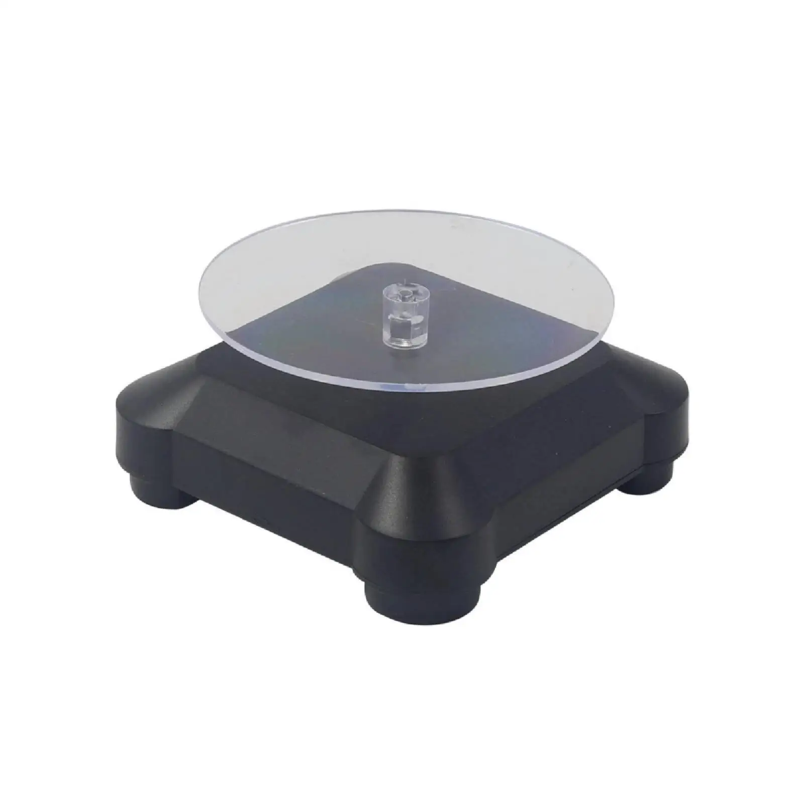 Rotating Display Stand for Collectibles 9.5cm Clear Turntable with Stable Base for Model Photography