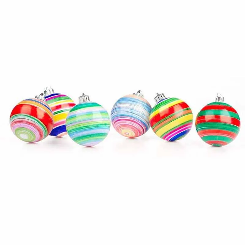 Electric spin art ball painting kit with colorful finished Christmas ornaments