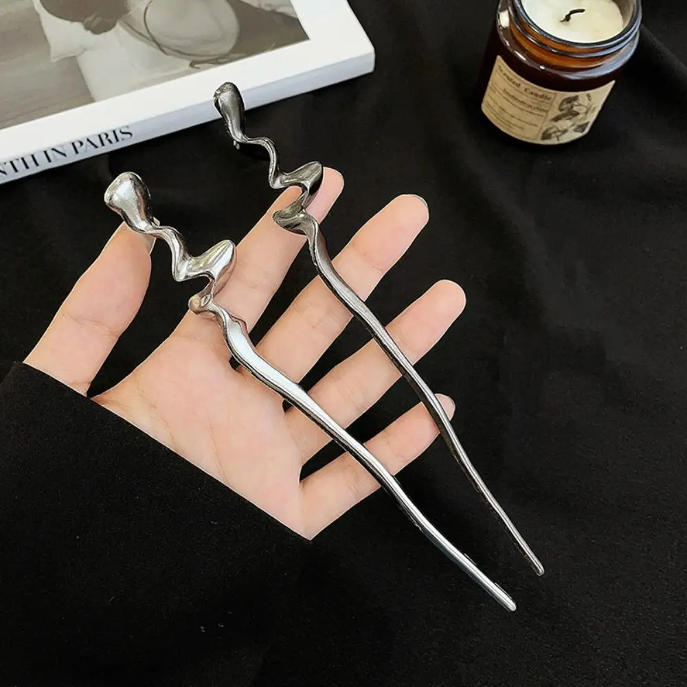 Geometry Metal Hair Stick Hair Fork Hair Chopsticks Hanfu Hair Fork Hair Accessories Hairpin Chinese Style Hair Stick Party