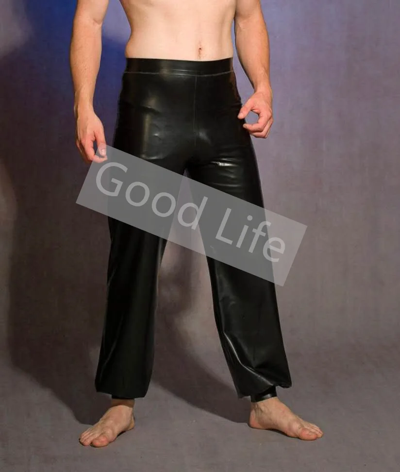

Handmade Fetish Latex Rubber Leggings Trousers Loosen Style Man Rubber Jog Bottom Lounge Pants Latex Casual Pants Party Outfit