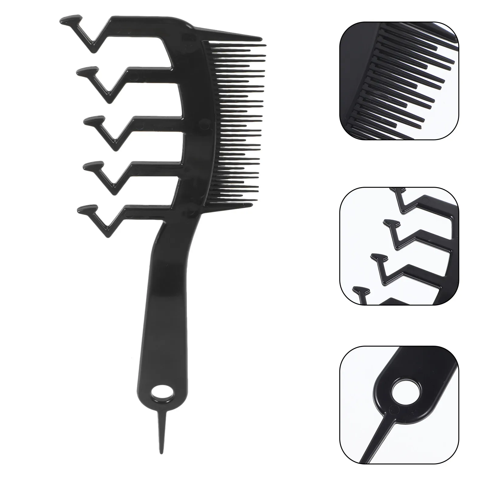 

Wide Tooth Comb Detangler Z Shaped Seam Hairdressing Comb Ergonomic Design for Salon Barbershop Home Travel Use Cutting Combs