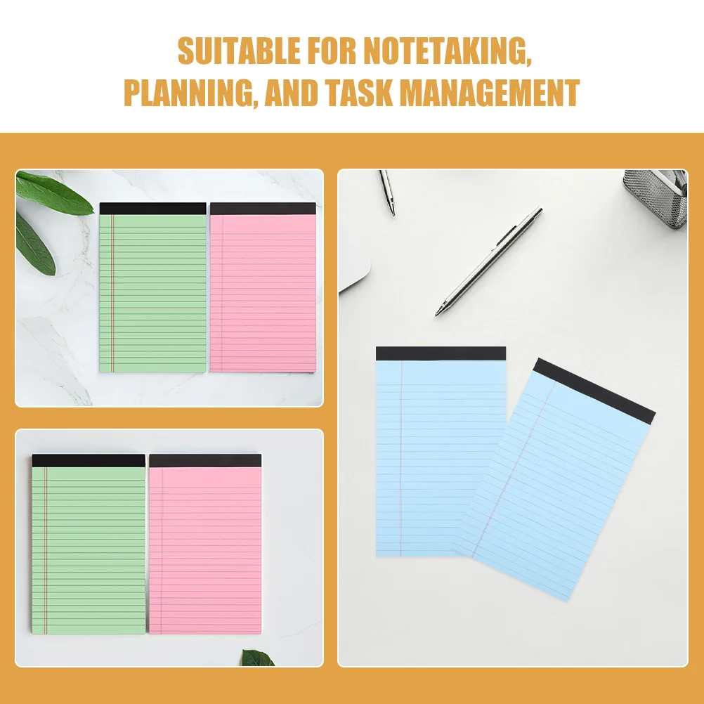 6 قطع من وسادات الكتابة المسطرة بالحجم القانوني ورق ناعم للأقلام وأقلام الرصاص وأوراق قابلة للتمزيق للاستخدام في المكتب والمنزل والمدرسة #4