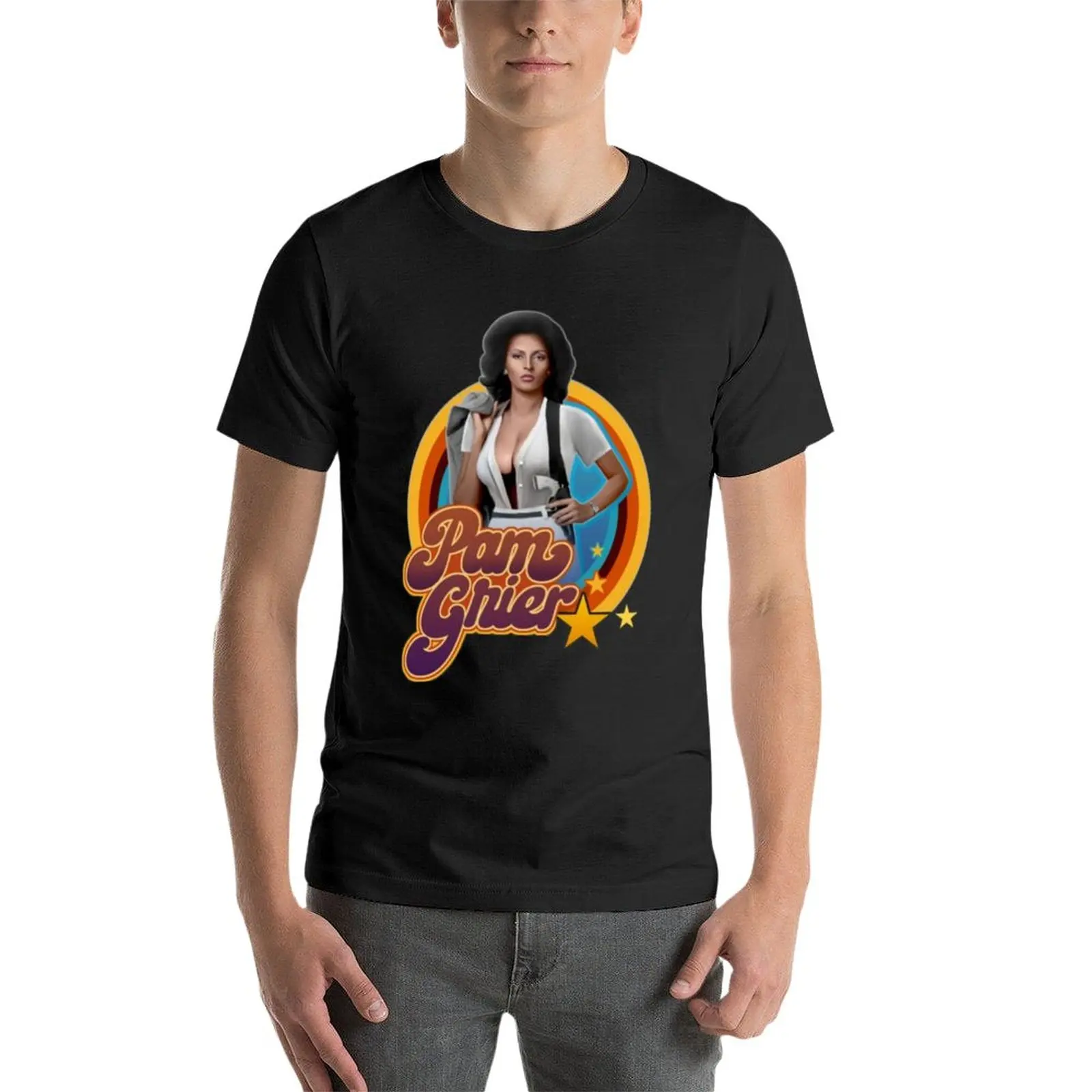 New Pam Grier T-Shirt anime graphics t shirt heavyweight t shirts men graphic t shirts