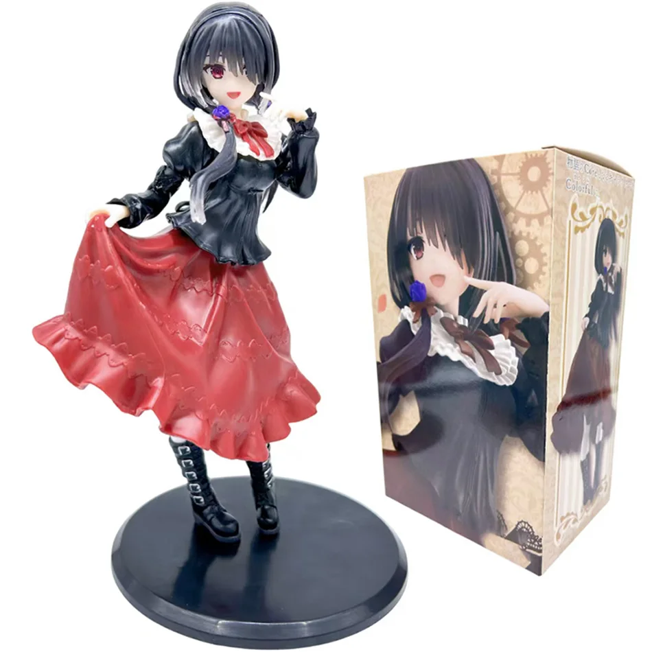 20ซม.วันที่A LIVEอะนิเมะชุดสีแดงTokisaki Kurumi LoriสาวPVCอะนิเมะAction Figuresอะนิเมะการ์ตูนของเล่นของขวัญ