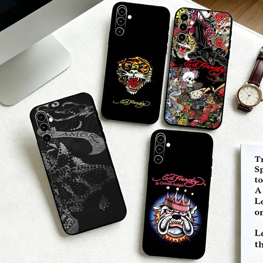 Fashion Ed Brands  Phone Case Black Silicone Soft For Samsung Galaxy A73,A72,A71,A70,A53,A52,A51