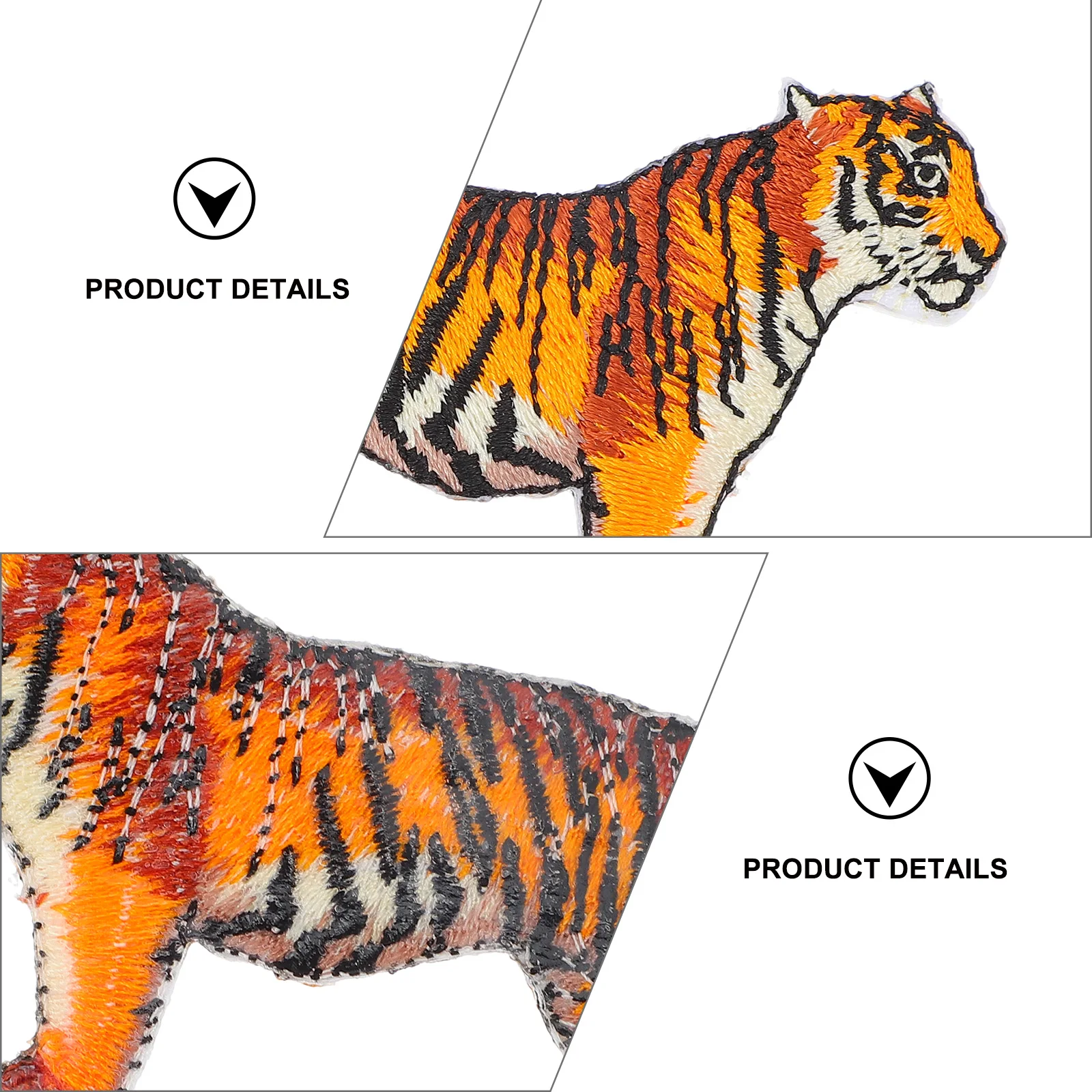 

2 Pcs Tiger Embroidery Patches for Clothes Decor DIY Iron On Sew On Garment Accessories Patch Spring Shirt Rayon Cloth