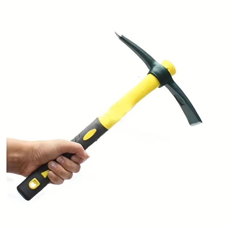 1 pieza, pala de jardín forjada con mango de fibra de vidrio para aflojar la tierra, jardinería, camping o prospección