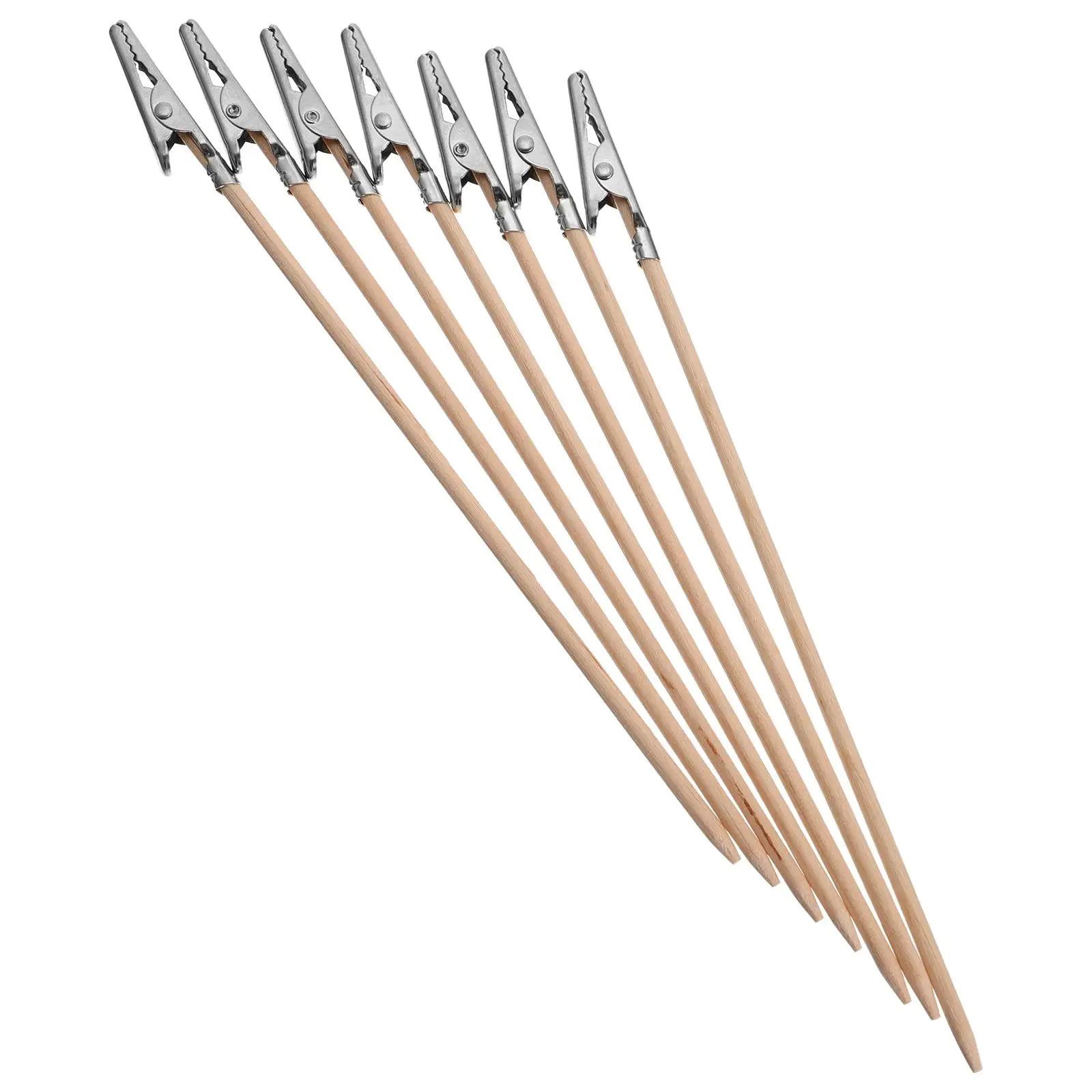 

100 Pcs Airbrush Holder Clip Model Tools Clamps Alligator Bamboo Stick