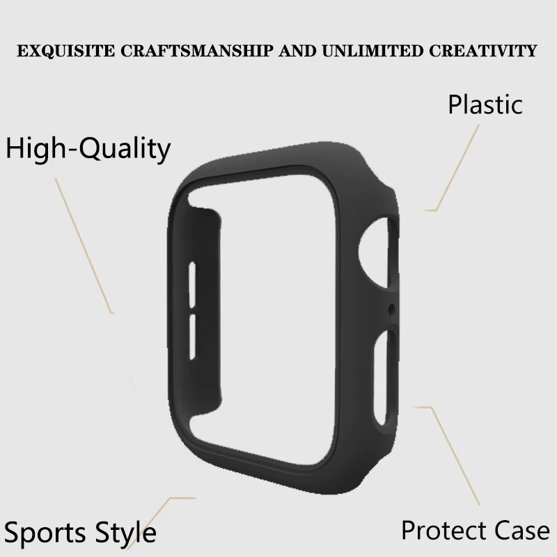 Matte PC Cover For Apple Watch 49mm 45mm 41mm 38mm 42mm 40 44mm Case Bumper Protective Frame for iWatch Ultra SE 9 8 7 6 5 4 3 2